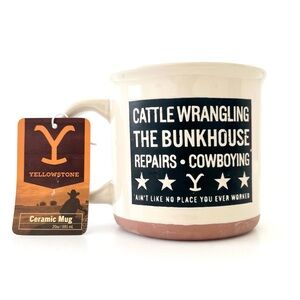 Yellowstone Cattle Wrangling Cowboying The Bunkhouse Oversize Ceramic Mug